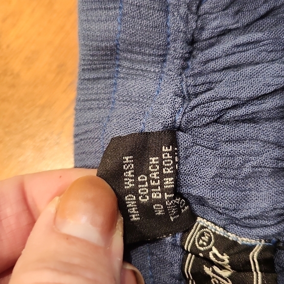 Broomstick blue skirt maxi length sz large hippie boho - Picture 6 of 6